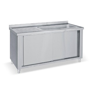 ΛΑΝΤΖΑ ΚΛΕΙΣΤΗ INOX LK126- 180 1.80 x 0.70 x 0.85  ΜΕ 1 ΓΟΥΡΝΑ 126x51x35 cm