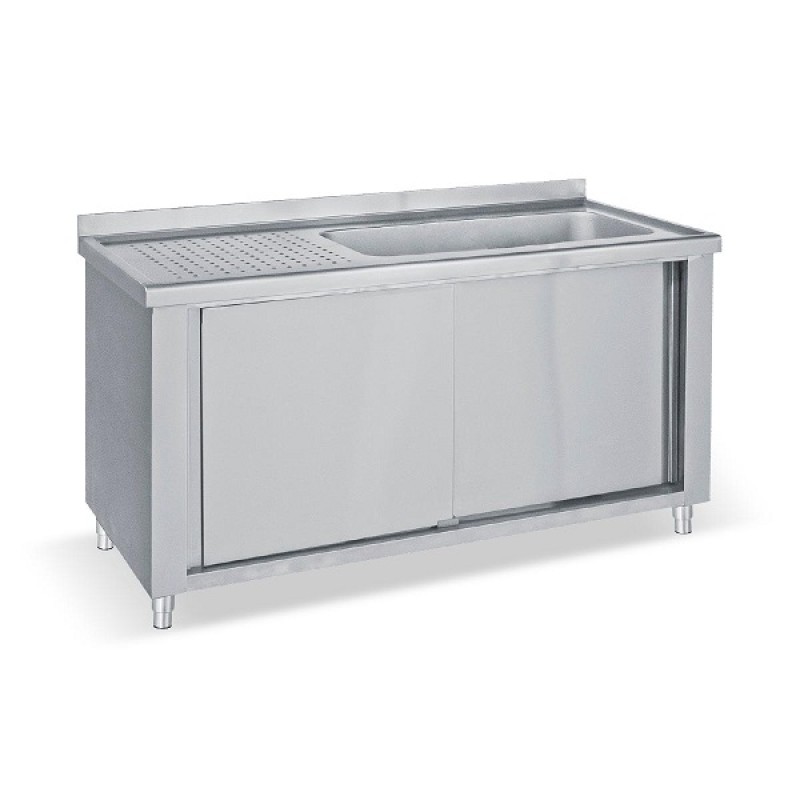 ΛΑΝΤΖΑ ΚΛΕΙΣΤΗ INOX LK126- 180 1.80 x 0.70 x 0.85  ΜΕ 1 ΓΟΥΡΝΑ 126x51x35 cm