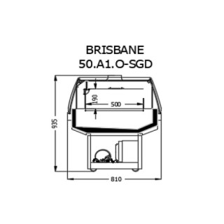ΨΥΓΕΙΟ ΒΙΤΡΙΝΑ ΠΡΟΒΟΛΗΣ BRISBANE  1.25 x 0.81 x 0.935 ΣΥΡΟΜΕΝΕΣ ΠΟΡΤΕΣ PLUG IN / ΜΕ ΜΟΤΕΡ