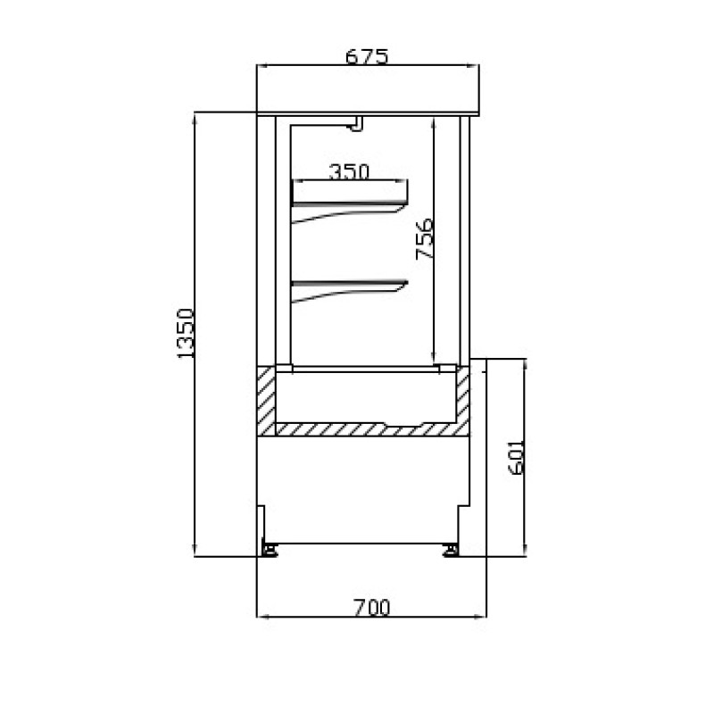 HAWAII N ΒΙΤΡΙΝΑ ΑΡΤΟΠΟΙΕΙΟΥ - ΖΑΧΑΡΟΠΛΑΣΤΕΙΟΥ Oυδέτερη 1.80 x 0.65 x 1.35