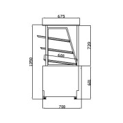 HAWAII  Βιτρίνα 1.40 x 0.65 x 1.35  Αρτοποιείου - Ζαχαροπλαστείου Ουδέτερη