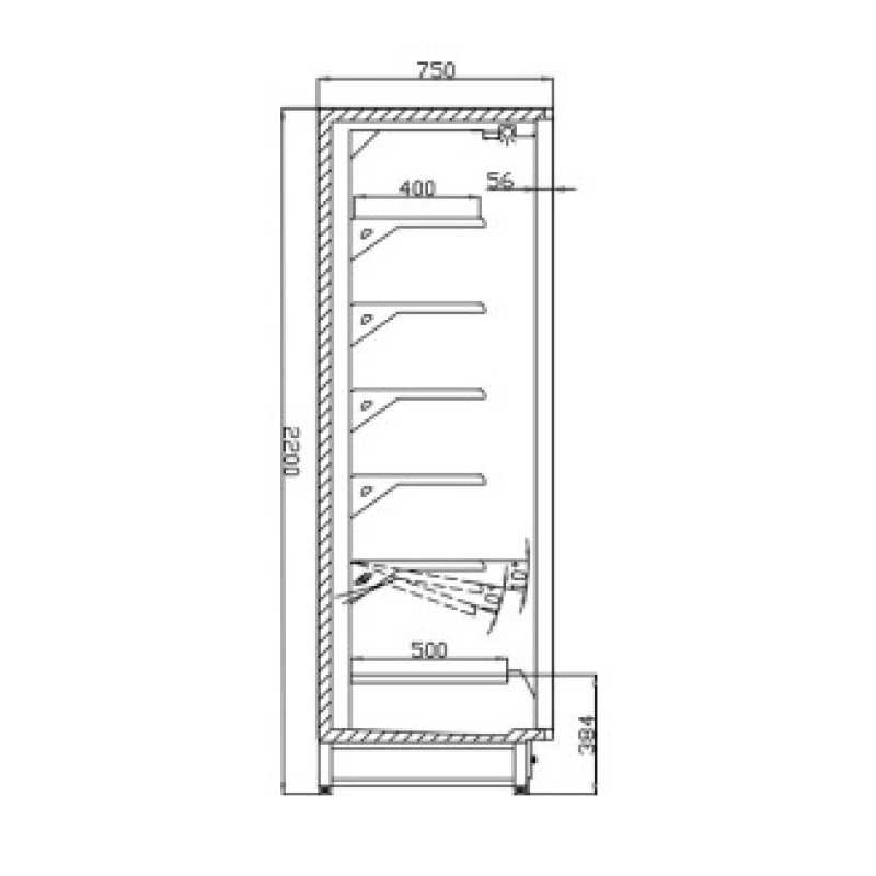ΨΥΓΕΙΟ SELF SERVICE BALI S 2.00 x 0.75 x 2.20 SLD ΣΥΡΟΜΕΝΕΣ ΠΟΡΤΕΣ ΔΙΠΛΗΣ ΥΑΛΩΣΗΣ
