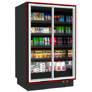 SELF SERVICE BALI S 1.50 x 0.75 x 2.20 SLD ΣΥΡΟΜΕΝΕΣ ΠΟΡΤΕΣ ΔΙΠΛΗΣ ΥΑΛΩΣΗΣ