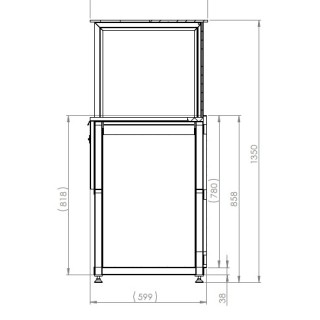 HAWAII B  ΒΙΤΡΙΝΑ ΑΡΤΟΠΟΙΕΙΟΥ - ΖΑΧΑΡΟΠΛΑΣΤΕΙΟΥ θερμαινόμενη 1.80 x 0.650 x 1.35
