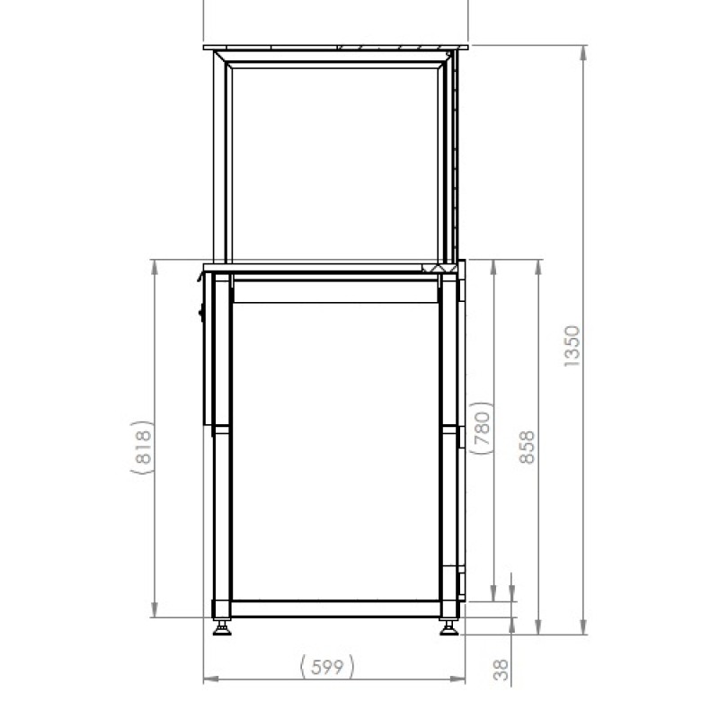 HAWAII B  ΒΙΤΡΙΝΑ ΑΡΤΟΠΟΙΕΙΟΥ - ΖΑΧΑΡΟΠΛΑΣΤΕΙΟΥ θερμαινόμενη 1.000 x 0.65 x 1.35