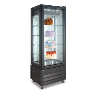 ΒΙΤΡΙΝΑ ΣΥΝΤΗΡΗΣΗΣ ΖΑΧΑΡΟΠΛΑΣΤΕΙΟΥ VICTORIA 65 NFP 0.65 x 0.65 x 1.95  0°C / +10°C ΠΑΝΟΡΑΜΙΚΗ ΜΑΥΡΗ KLIMAITALIA