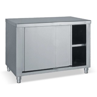 ΕΡΜΑΡΙΟ E 240 ΜΕ ΣΥΡΟΜΕΝΕΣ ΠΟΡΤΕΣ INOX 2.40 x 0.70 x 0.85