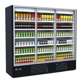 ΨΥΓΕΙΟ MENORCA SLIM Διπλή Συρόμενες Πόρτες 2.00 x 0.65 x 2.05  ME ΕΣΩΤΕΡΙΚΟ ΜΟΤΕΡ/ PLUG IN