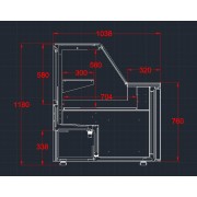 ΒΙΤΡΙΝΑ ΚΟΠΗΣ CRYSTAL (CRETA MAX) HE 03  2.50 x 1.05 x 1.20