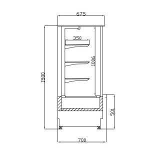 HAWAII S ΒΙΤΡΙΝΑ ΑΡΤΟΠΟΙΕΙΟΥ - ΖΑΧΑΡΟΠΛΑΣΤΕΙΟΥ ΨΥΧΟΜΕΝΗ 1.00 x 0.65 x 1.50 REMOTE/ ΧΩΡΙΣ ΜΟΤΕΡ