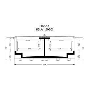 ΒΟΥΤΑ ΚΑΤΑΨΥΞΗ HANNA 2.00 x 2.00 x 0.87  ΜΕ ΣΥΡΟΜΕΝΑ ΠΟΡΤΑΚΙΑ / REMOTE /ΧΩΡΙΣ ΜΗΧΑΝΗ