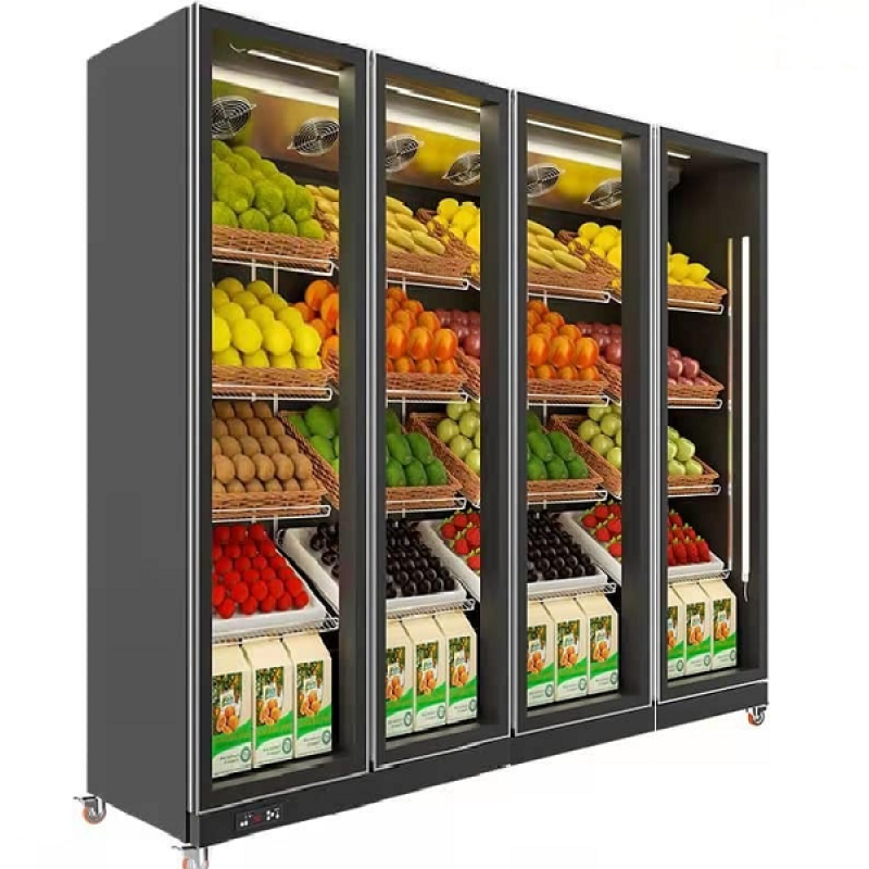 SELF SERVICE ALG FV Μαναβικής 2.24 x 0.635 x 1.98 TN4 FGD PLUG IN NO FROST  (ΜΑΥΡΟ)