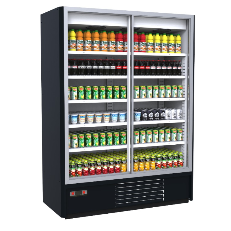 SELF SERVICE MENORCA SLIM Διπλή Συρόμενες Πόρτες 1.50 x 0.65 x 2.05  ME ΕΣΩΤΕΡΙΚΟ ΜΟΤΕΡ/ PLUG IN