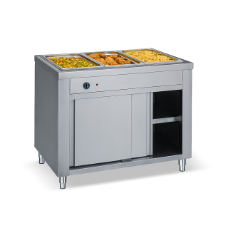 ΕΠΙΔΑΠΕΔΙΟ INOX ΜΠΑΙΝ ΜΑΡΙ ΧΩΡΙΣ ΒΙΤΡΙΝΑ MDΧ 138  1.38 x 0.70 x 0.85