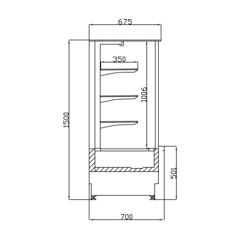 HAWAII S ΒΙΤΡΙΝΑ ΑΡΤΟΠΟΙΕΙΟΥ - ΖΑΧΑΡΟΠΛΑΣΤΕΙΟΥ ΨΥΧΟΜΕΝΗ 1.40 x 0.65 x 1.50 REMOTE/ ΧΩΡΙΣ ΜΟΤΕΡ