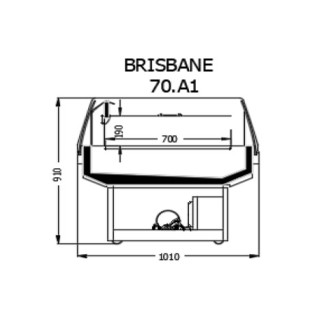 ΨΥΓΕΙΟ ΒΙΤΡΙΝΑ ΠΡΟΒΟΛΗΣ BRISBANE  1.00 x 1.00 x 0.91 ΜΕ ΚΟΥΡΤΙΝΕΣ ΝΥΚΤΟΣ PLUG IN / ΜΕ ΜΟΤΕΡ