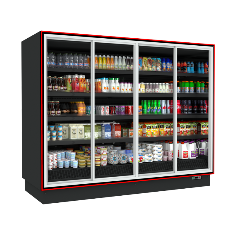 SELF SERVICE BALI S 2.60 x 0.75 x 2.20 SLD ΣΥΡΟΜΕΝΕΣ ΠΟΡΤΕΣ ΔΙΠΛΗΣ ΥΑΛΩΣΗΣ