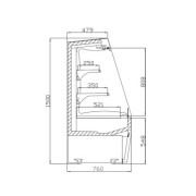 ΒΙΤΡΙΝΑ ΠΡΟΩΘΗΣΗΣ AZORES 1.00 x 0.76 x 1.50 REMOTE