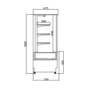 HAWAII N ΒΙΤΡΙΝΑ ΑΡΤΟΠΟΙΕΙΟΥ - ΖΑΧΑΡΟΠΛΑΣΤΕΙΟΥ Oυδέτερη 2.50 x 0.65 x 1.60