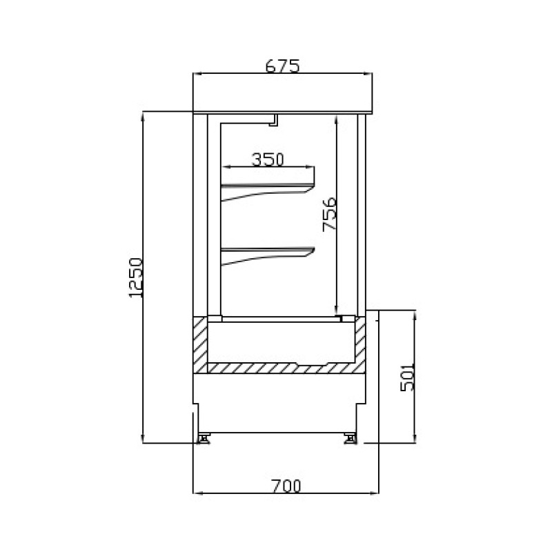 HAWAII S ΒΙΤΡΙΝΑ ΑΡΤΟΠΟΙΕΙΟΥ - ΖΑΧΑΡΟΠΛΑΣΤΕΙΟΥ ΨΥΧΟΜΕΝΗ 2.50 x 0.65 x 1.25 REMOTE/ ΧΩΡΙΣ ΜΟΤΕΡ