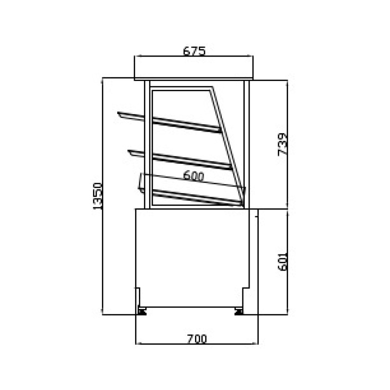 HAWAII  Βιτρίνα 1.82 x 0.65 x 1.35  Αρτοποιείου - Ζαχαροπλαστείου Ουδέτερη