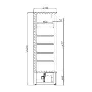 ΨΥΓΕΙΟ MENORCA SLIM Διπλή Συρόμενες Πόρτες 2.00 x 0.65 x 2.05  ME ΕΣΩΤΕΡΙΚΟ ΜΟΤΕΡ/ PLUG IN