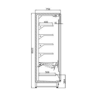 ΨΥΓΕΙΟ SELF SERVICE BALI K 2.60 x 0.75 x 2.20 DGD ME ΑΝΟΙΓΟΜΕΝΕΣ ΠΟΡΤΕΣ/ REMOTE/ ΧΩΡΙΣ ΜΗΧΑΝΗ