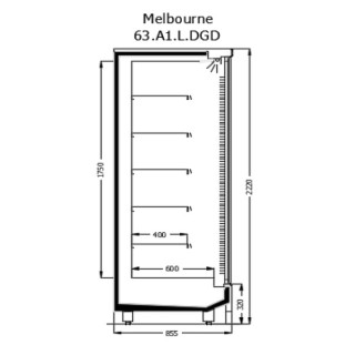 ΨΥΓΕΙΟ SELF SERVICE MELBOURNE K 1.05 x 0.85 x 2.20 DGD ME ΑΝΟΙΓΟΜΕΝΕΣ ΠΟΡΤΕΣ/ REMOTE/ ΧΩΡΙΣ ΜΗΧΑΝΗ