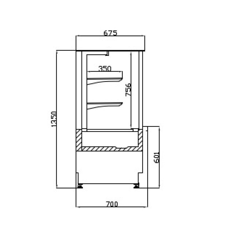 HAWAII S ΒΙΤΡΙΝΑ ΑΡΤΟΠΟΙΕΙΟΥ - ΖΑΧΑΡΟΠΛΑΣΤΕΙΟΥ ΨΥΧΟΜΕΝΗ 2.00 x 0.65 x 1.35