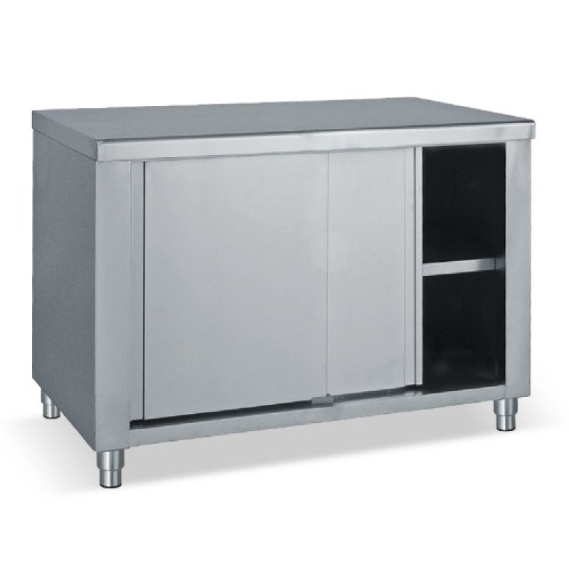 ΕΡΜΑΡΙΟ E 140 ΜΕ ΣΥΡΟΜΕΝΕΣ ΠΟΡΤΕΣ INOX 1.40 x 0.70 x 0.85