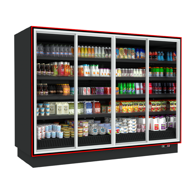 SELF SERVICE BALI S 2.90 x 0.75 x 2.20 SLD ΣΥΡΟΜΕΝΕΣ ΠΟΡΤΕΣ ΔΙΠΛΗΣ ΥΑΛΩΣΗΣ
