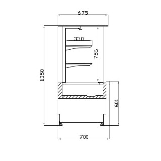 HAWAII N ΒΙΤΡΙΝΑ ΑΡΤΟΠΟΙΕΙΟΥ - ΖΑΧΑΡΟΠΛΑΣΤΕΙΟΥ Oυδέτερη 2.50 x 0.65 x 1.35