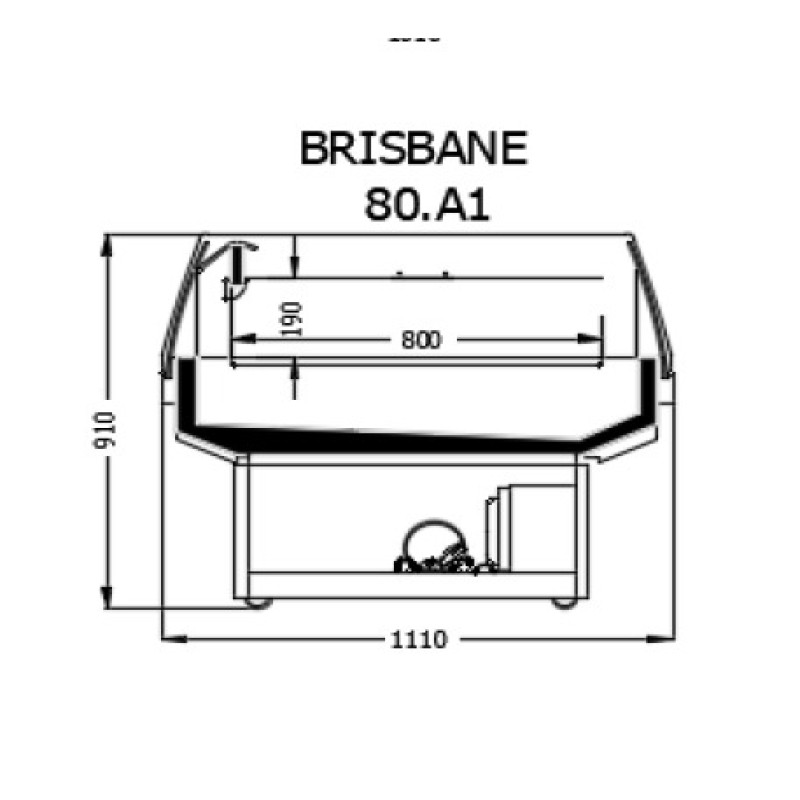 ΨΥΓΕΙΟ ΒΙΤΡΙΝΑ ΠΡΟΒΟΛΗΣ BRISBANE  1.25 x 1.10 x 0.91 ΜΕ ΚΟΥΡΤΙΝΕΣ ΝΥΚΤΟΣ PLUG IN / ΜΕ ΜΟΤΕΡ