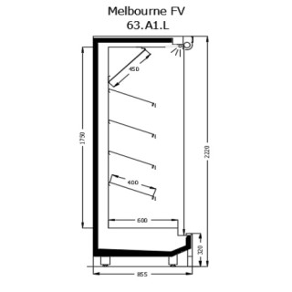 ΨΥΓΕΙΟ SELF SERVICE MELBOURNE C ΜΑΝΑΒΙΚΗΣ 1.05 x 0.85 x 2.20 T-DGD ME ΑΝΟΙΓΟΜΕΝΕΣ ΠΟΡΤΕΣ/ REMOTE/ ΧΩΡΙΣ ΜΗΧΑΝΗ